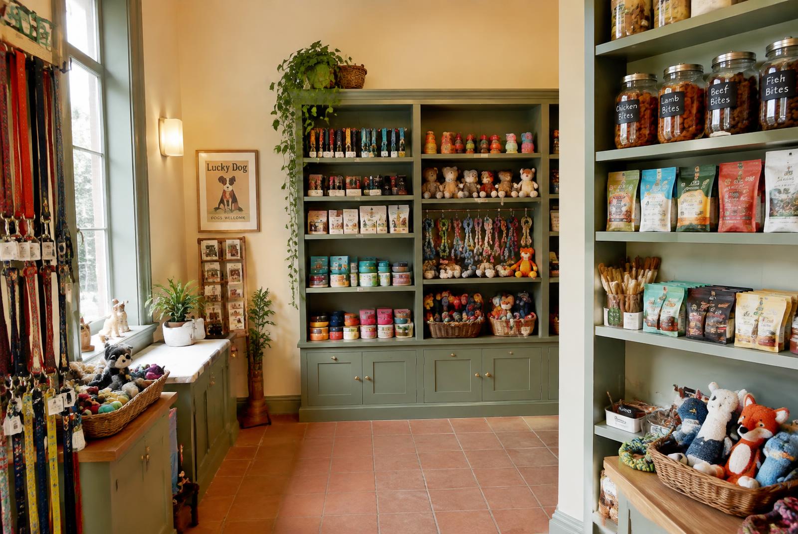 Inside the PAWS & CO. shop